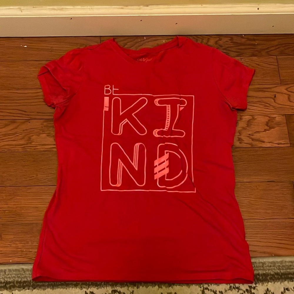 Red short sleeve shirt